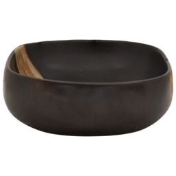 Berkfield Home Countertop Basin Black Oval 59x40x14 cm Ceramic - Size: 59 x 40 x 14 cm - thumbnail 5