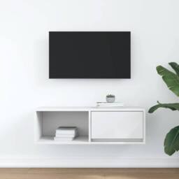 Berkfield Home TV Cabinet White 80x31x25.5 cm Engineered Wood - thumbnail 3