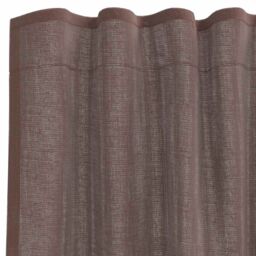 Berkfield Home Voile Curtains with Rod Pockets 2 pcs Brown - thumbnail 5