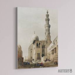 "Artery8 Tombs of the Khalifs at Cairo D. Roberts Vintage Canvas Wall Art in Brown - Size: W18"" x H24""" - thumbnail 2