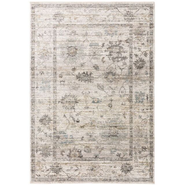 The Rug Shop UK Natural Traditional Easy to clean Machine Made Border Floral Rug - Size: 200 cm x 300 cm - image 1