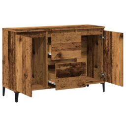 Berkfield Home Sideboard Old Wood 102x35x70 cm Engineered Wood in Brown - Size: 102 x 35 x 70 cm - thumbnail 5