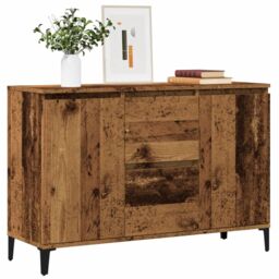 Berkfield Home Sideboard Old Wood 102x35x70 cm Engineered Wood in Brown - Size: 102 x 35 x 70 cm - thumbnail 1