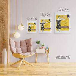 "Artery8 Napoleon Love Affairs Metro Advert Canvas Wall Art Print Penfield in Yellow - Size: W18"" x H24""" - thumbnail 4