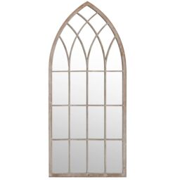 Berkfield Home Garden Mirror Sand 70x30 cm Iron for Outdoor Use in Cream - thumbnail 3