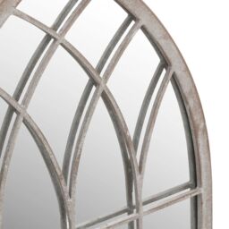 Berkfield Home Garden Mirror Sand 70x30 cm Iron for Outdoor Use in Cream - thumbnail 5