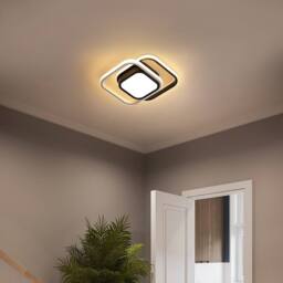 Pheashine Modern LED Ceiling Light, warm light 3000K, 26cm long, Indoor Use 32W in Black - thumbnail 6