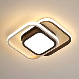 Pheashine Modern LED Ceiling Light, warm light 3000K, 26cm long, Indoor Use 32W in Black - thumbnail 1