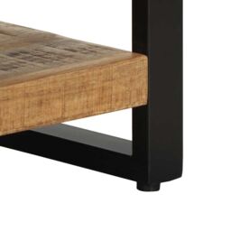 Berkfield Home Bedside Cabinet 35x34x45 cm Solid Rough Wood Mango in Brown - Size: 35 x 34 x 45 cm - thumbnail 9