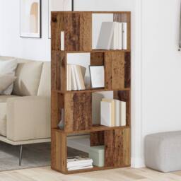Berkfield Home Storage Unit Old wood Engineered wood 60 x 24 x 124 cm in Brown - thumbnail 4