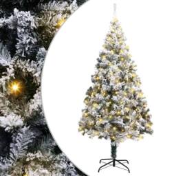 Berkfield Home Artificial Christmas Tree with 300 LEDs with Stand Green 180 cm - thumbnail 1