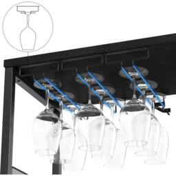 VOGREX Wine Cabinet w/ Removable Wine Rack Coffee in Black - thumbnail 4
