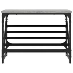 Berkfield Home Shoe Rack Grey Sonoma 60x30x45 cm Engineered Wood - Size: 60 x 30 x 45 cm - thumbnail 4