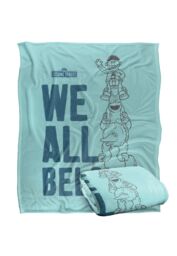 Sesame Street We All Belong Silky Touch Super Soft Throw Blanket 152 X 127 cm in White - thumbnail 2