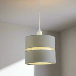 CGC Lighting 'Gayle' Grey Two Tier Lamp Shade - thumbnail 5