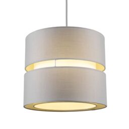 CGC Lighting 'Gayle' Grey Two Tier Lamp Shade - thumbnail 3