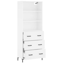Berkfield Home Highboard White 69.5x34x180 cm Engineered Wood - thumbnail 4
