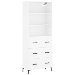 Berkfield Home Highboard White 69.5x34x180 cm Engineered Wood - thumbnail 2