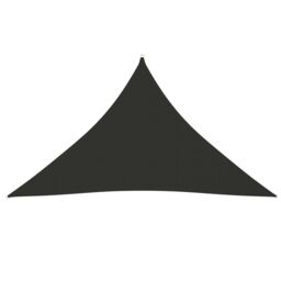 Berkfield Home Sunshade Sail Oxford Fabric Triangular 5x5x6 m Anthracite in Black - thumbnail 1