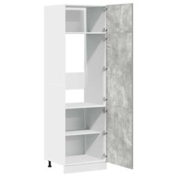 Berkfield Home Refrigerator Cabinet Lyon Concrete Grey 60x57x207 cm Engineered Wood - Size: 60 x 57 x 207 cm - thumbnail 5