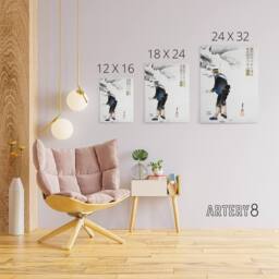 "Artery8 Captain Higuchi The Midst Of Attack Canvas Wall Art Print Gekko in White - Size: W18"" x H24""" - thumbnail 4