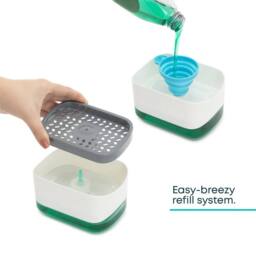 EONLION 3 in 1 Soap Dispenser Sink Organiser in White - thumbnail 5
