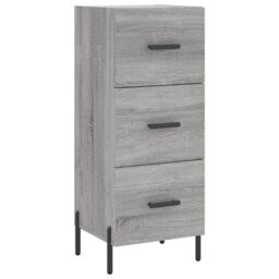 Berkfield Home Sideboard Grey Sonoma 34.5x34x90 cm Engineered Wood - thumbnail 2