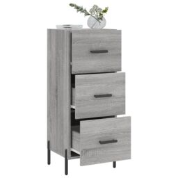 Berkfield Home Sideboard Grey Sonoma 34.5x34x90 cm Engineered Wood - thumbnail 4