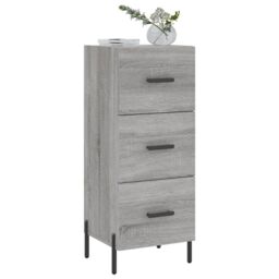Berkfield Home Sideboard Grey Sonoma 34.5x34x90 cm Engineered Wood - thumbnail 3