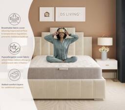 DS Living EasyRest Medium Soft Spring Essentials Mattress in Grey - Size: Small Single - thumbnail 6