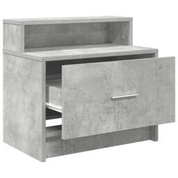 Berkfield Home Durable Bedside Cabinets with Drawer 2 pcs Concrete Grey 51x31x47 cm - Size: 51 x 31 x 47 cm - thumbnail 5