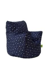 Bean Lazy Cotton Navy Stars Bean Bag Arm Chair with Beans Child / Teen size in Dark Blue - Size: Large - thumbnail 2