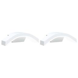Berkfield Home Outdoor LED Wall Lights 2pcs White Die-cast Aluminium - thumbnail 2