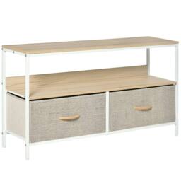 Wyld Haus Rare Elha 98cm TV Cabinet Maple & Light Grey - thumbnail 2