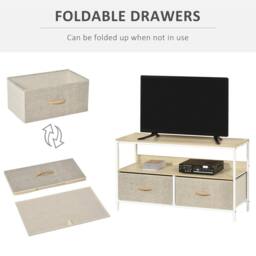 Wyld Haus Rare Elha 98cm TV Cabinet Maple & Light Grey - thumbnail 4