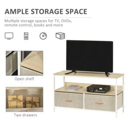Wyld Haus Rare Elha 98cm TV Cabinet Maple & Light Grey - thumbnail 5