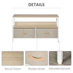Wyld Haus Rare Elha 98cm TV Cabinet Maple & Light Grey - thumbnail 6