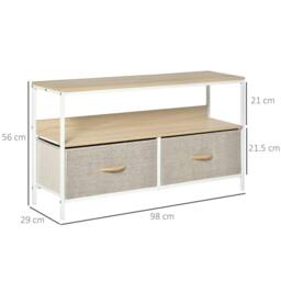 Wyld Haus Rare Elha 98cm TV Cabinet Maple & Light Grey - thumbnail 3