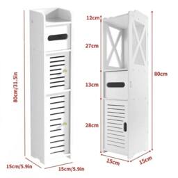 SPETLEK Wooden White Free Standing Toilet Paper B - thumbnail 4