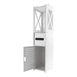 SPETLEK Wooden White Free Standing Toilet Paper B