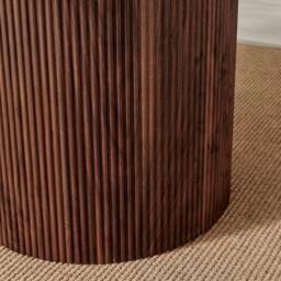 FurnitureboxUK Penrose Marble & Walnut Effect Dining Table with 4 Cream Boucle Chairs in Brown - thumbnail 7