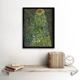 "Wee Blue Coo Gustav Klimt The Sunflower 1907 Old Master Painting Framed Art Print in Green - Size: W12"" x H16""" - thumbnail 2