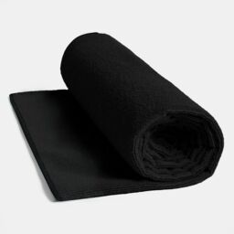 OHS Plain Microfibre Quick Dry Beach Towel Bathroom in Black - thumbnail 5