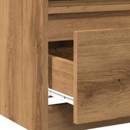 Berkfield Home Bedside Cabinet Artisan Oak 40x40x50 cm Engineered Wood in Brown - Size: 40 x 40 x 50 cm - thumbnail 9