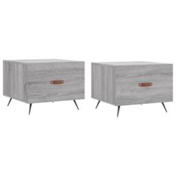 Berkfield Home Decorative Coffee Tables 2 pcs Grey Sonoma 50x50x40 cm Engineered Wood - Size: 50 x 50 x 40 cm - thumbnail 3