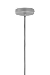 Orsina Medium White Dome Pendant Light, Geometric White Steel Ceiling Light With Clean Finish, Hanging Pendant Lamp in Silver - thumbnail 3