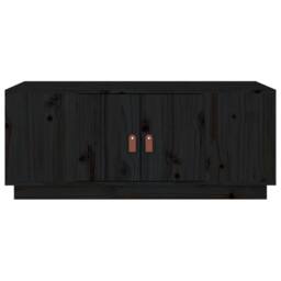 Berkfield Home Beautiful Coffee Table Black 100x50x41 cm Solid Wood Pine - Size: 100 x 50 x 41 cm - thumbnail 6