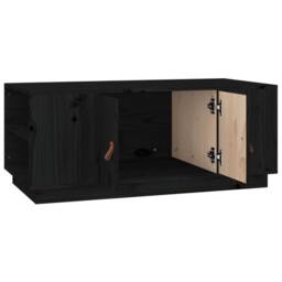 Berkfield Home Beautiful Coffee Table Black 100x50x41 cm Solid Wood Pine - Size: 100 x 50 x 41 cm - thumbnail 7