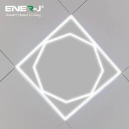 ENER-J Pack of 2 600x600mm LED Light with PD Design 40W Cool White Frame Bord - thumbnail 4
