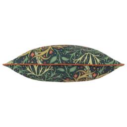 Morris & Co Seaweed Printed Piped Outdoor Cushion in Indigo - Size: 50 cm x 50 cm - thumbnail 3